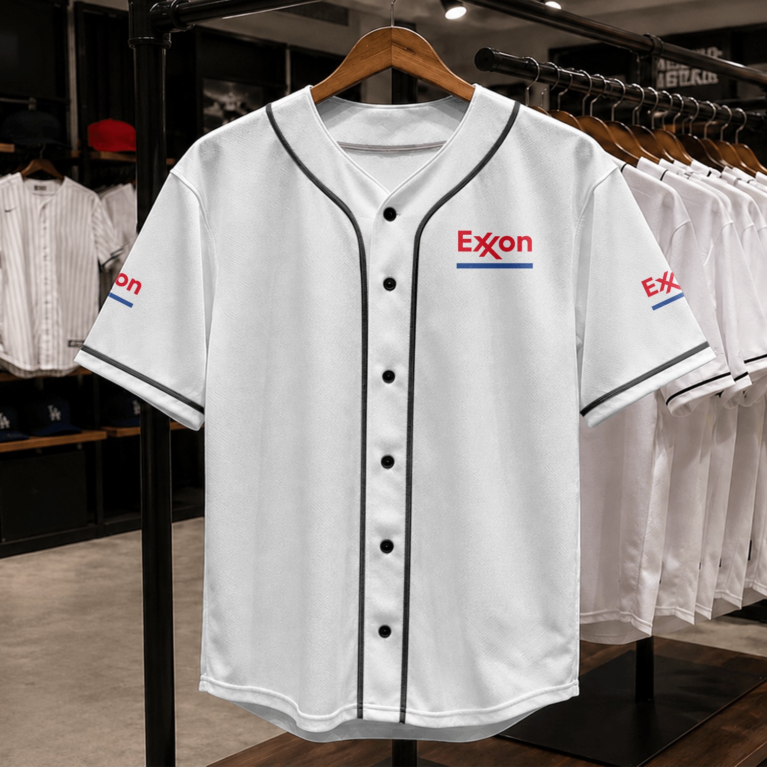 Exxon Logo Baseball Jerseys