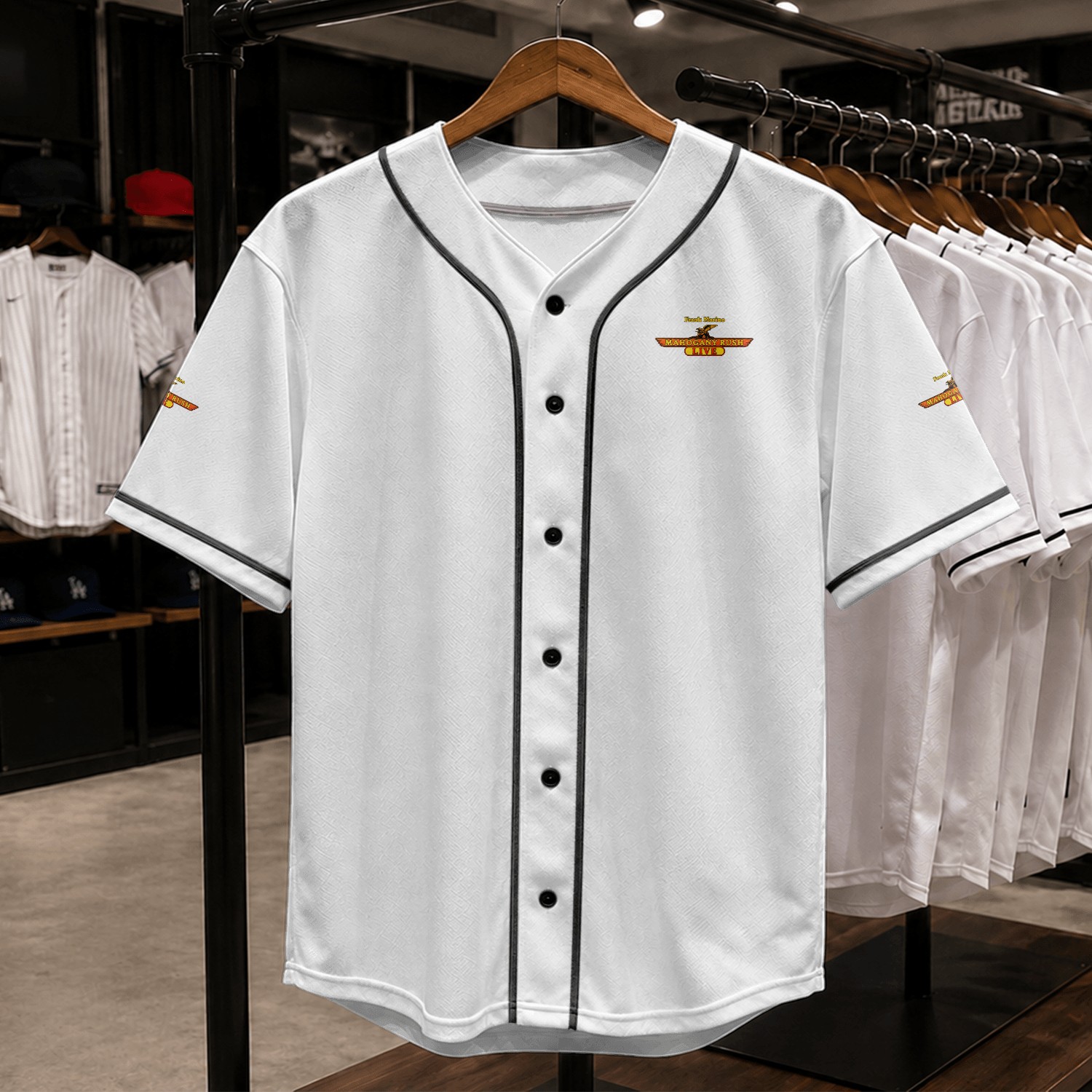 Frank Marino &amp; Mahogany Rush Live Classic T-sh Baseball Jerseys
