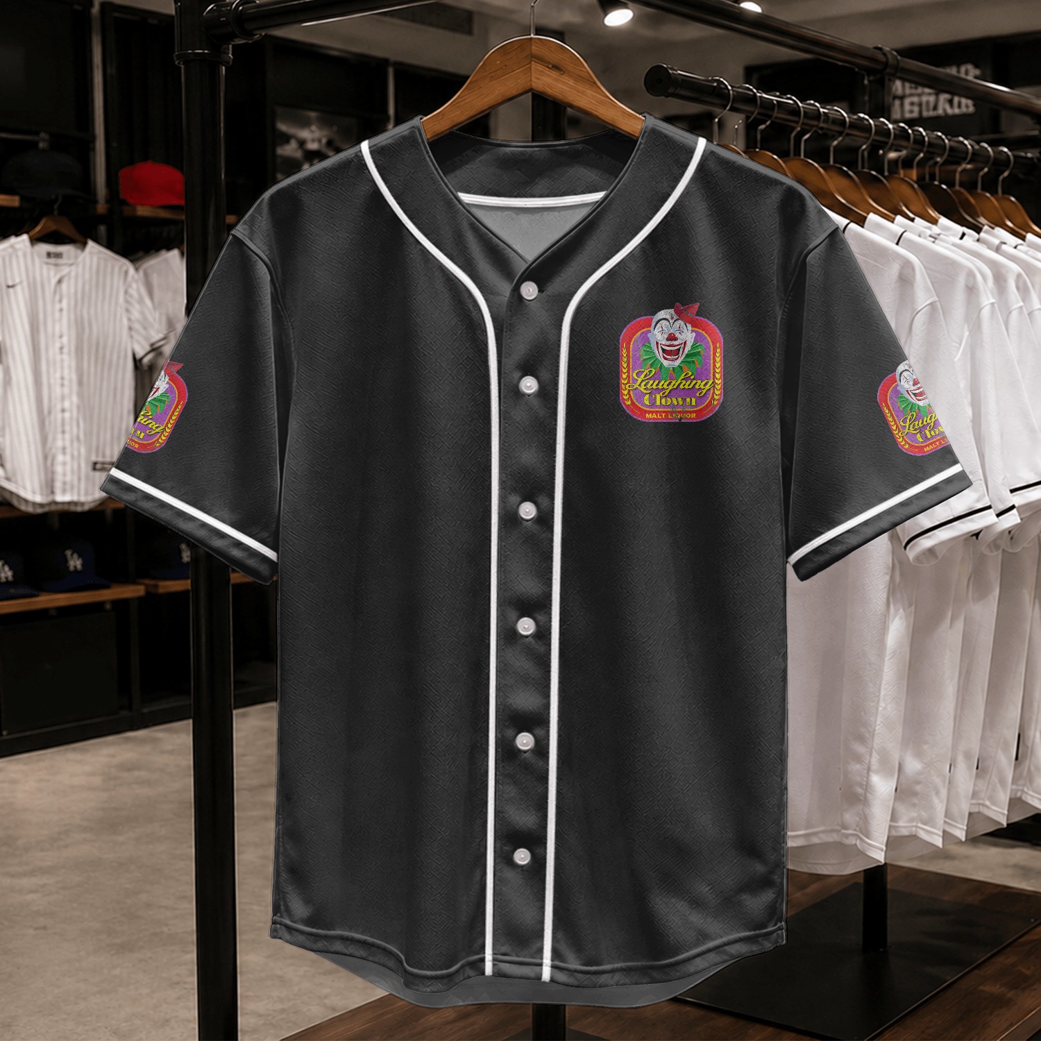 Talladega Nights Laughing Clown Malt Liquor Baseball Jerseys
