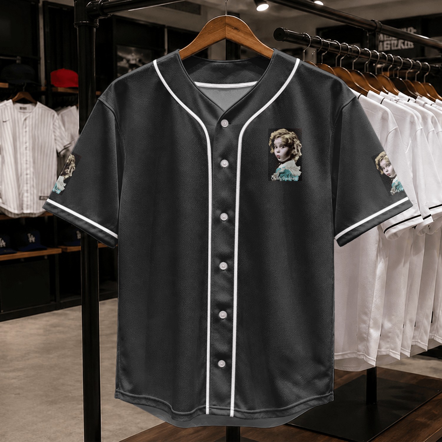 Shirley Temple Oh My Goodness Baseball Jerseys