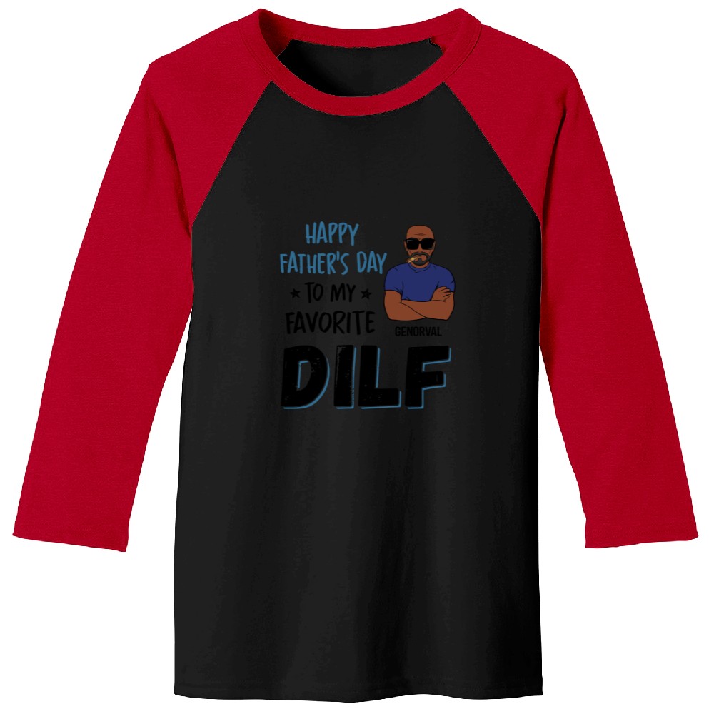 Discover Happy Father's Day To My DILF, Personalized Accent Mug, Gift For Dad Baseball Tees