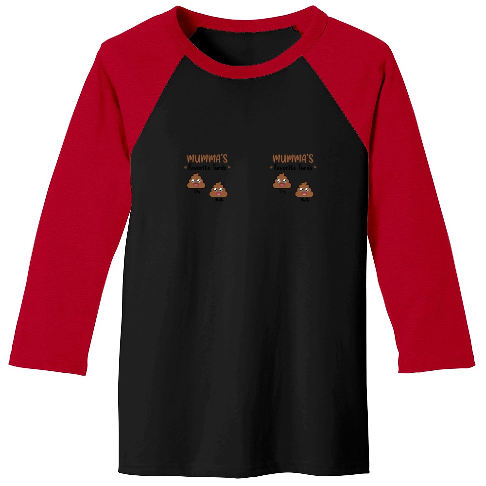 Discover Mom's Favorite Turds Funny Gift For Mom, Grandma Personalized Mug Baseball Tees