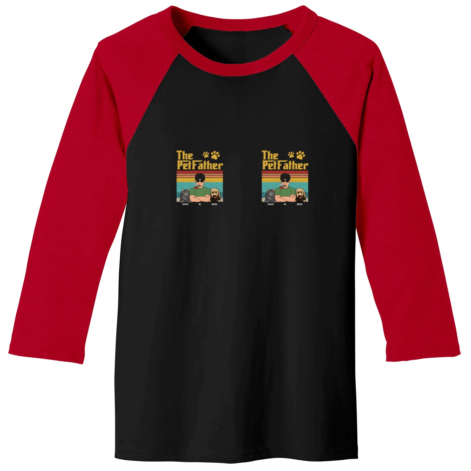 Discover The Dog Father Custom Gift For Dad Dog Lovers Personalized Mug Baseball Tees