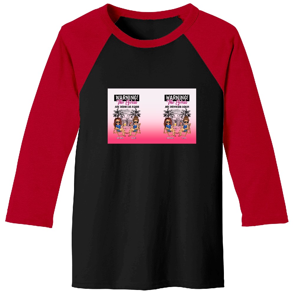 Discover Warning The Girls Are Drinking Again - Personalized Ombre Frosted Glass Cup Baseball Tees