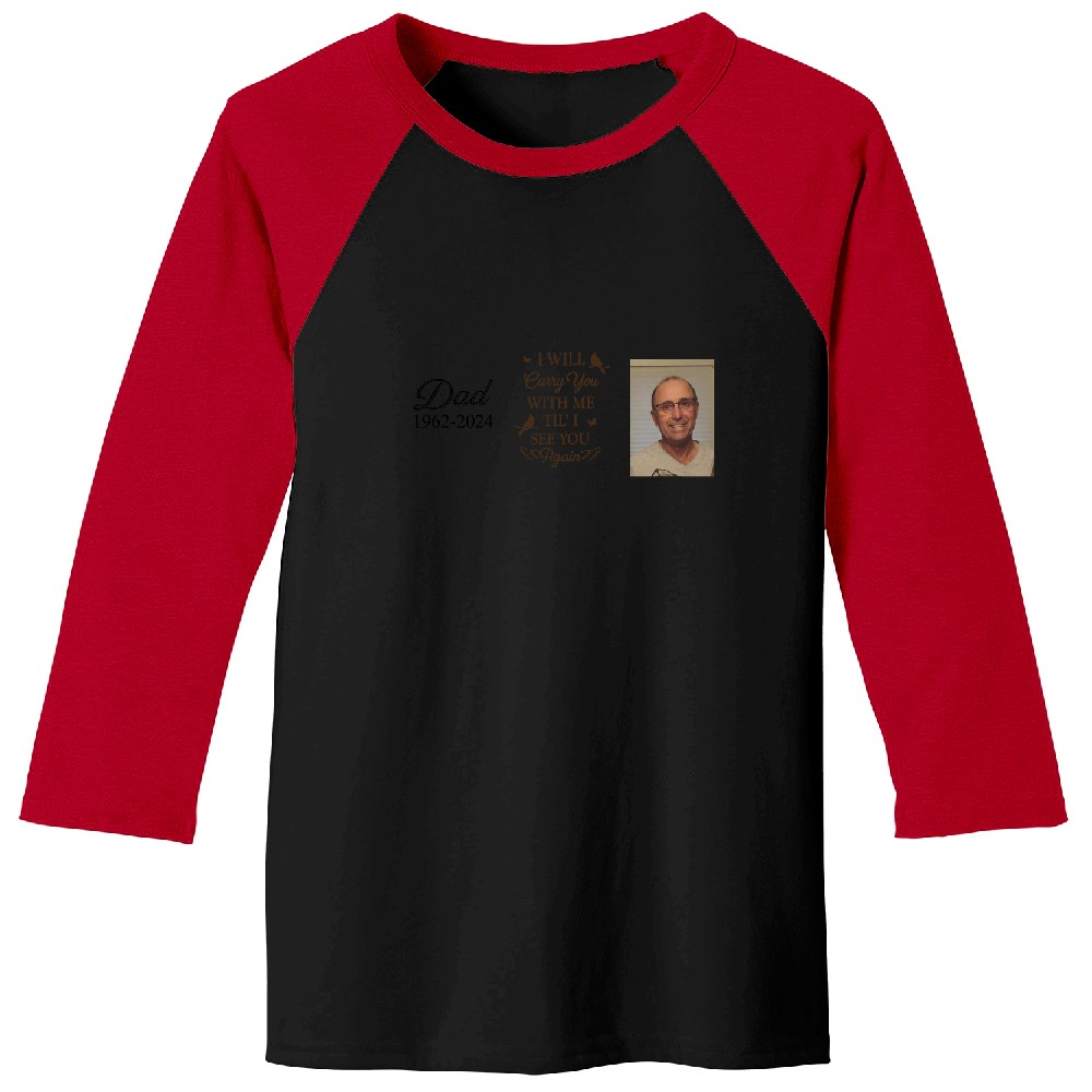 Discover I Will Carry You With Me - Personalized Leather Photo Keychain Baseball Tees