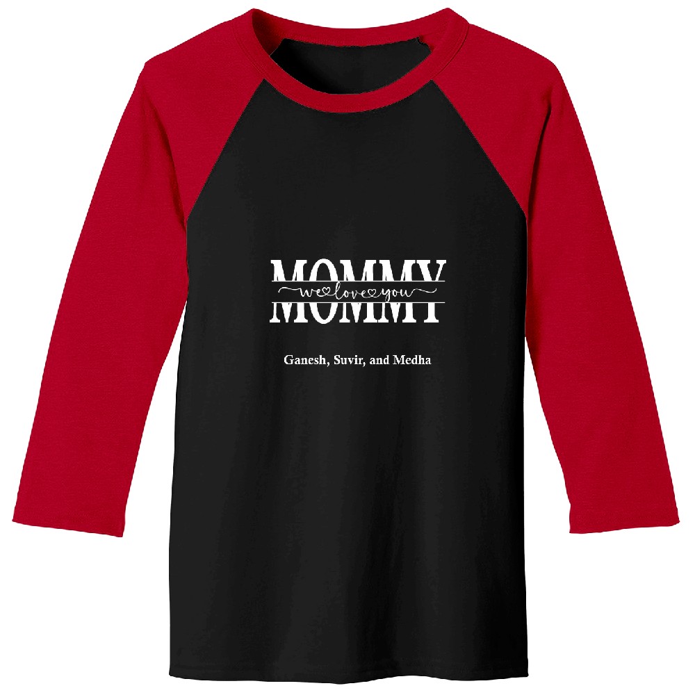 Discover Mom We Love You - Personalized Flower Shadow Box Baseball Tees