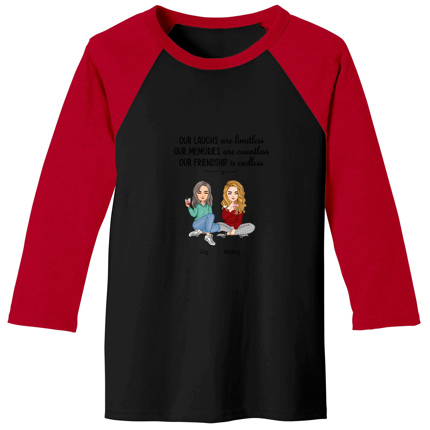 Discover Friends - Our Friendship Is Endless - Personalized Mug Baseball Tees
