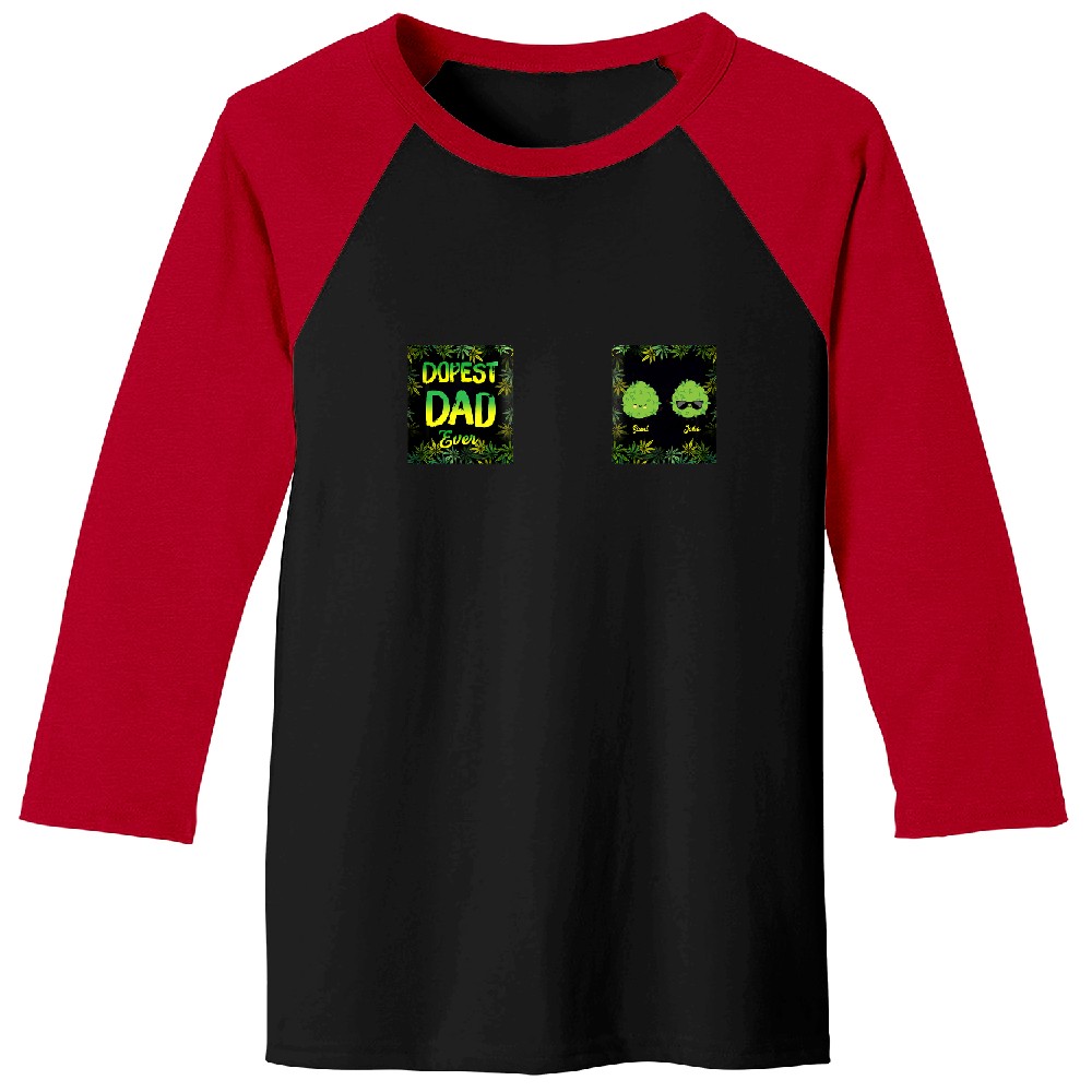 Discover Dopest Dad Ever - Personalized Weed Mug Baseball Tees