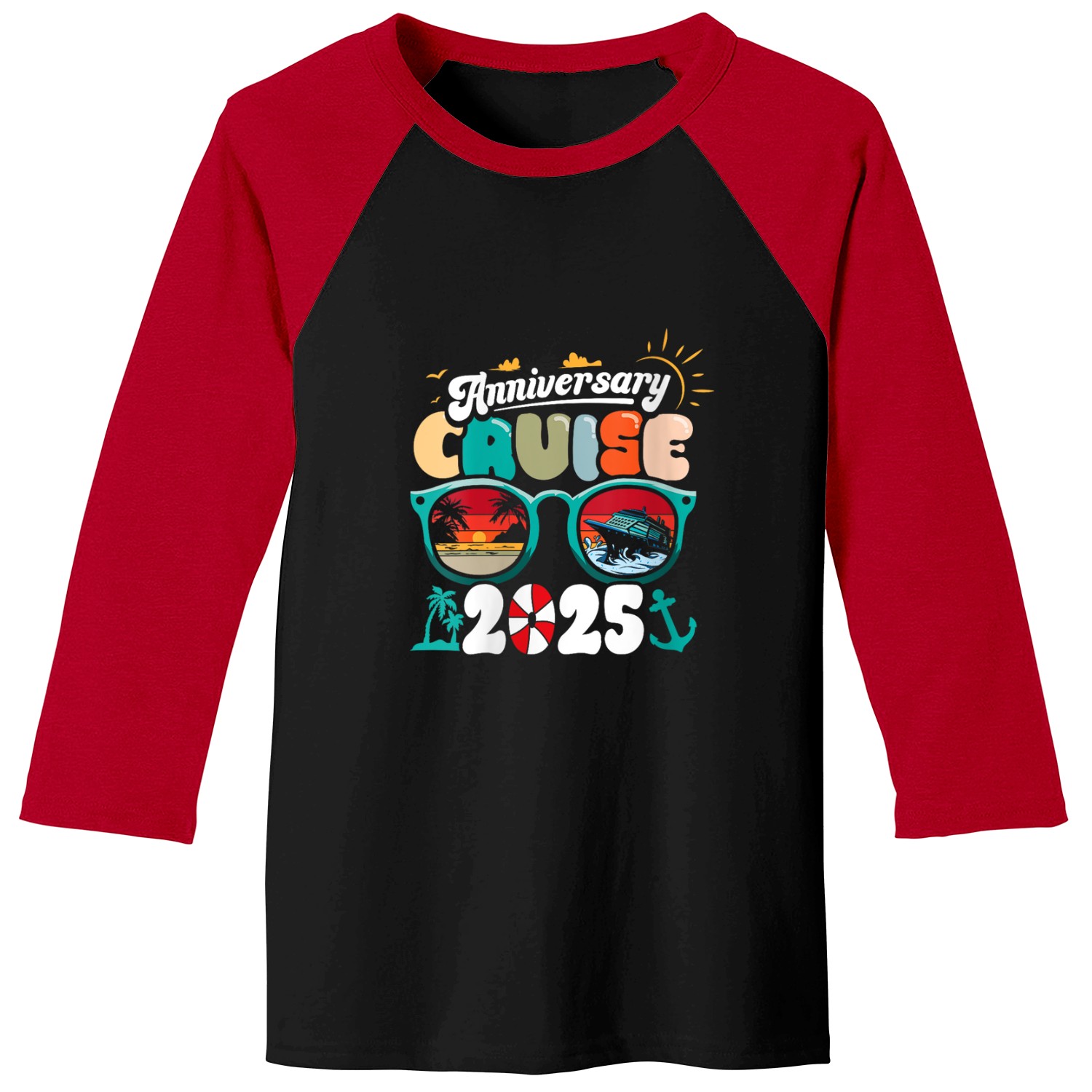 Anniversary Cruise Crew 2025 Cruising Vacation Trip Matching Baseball Tees