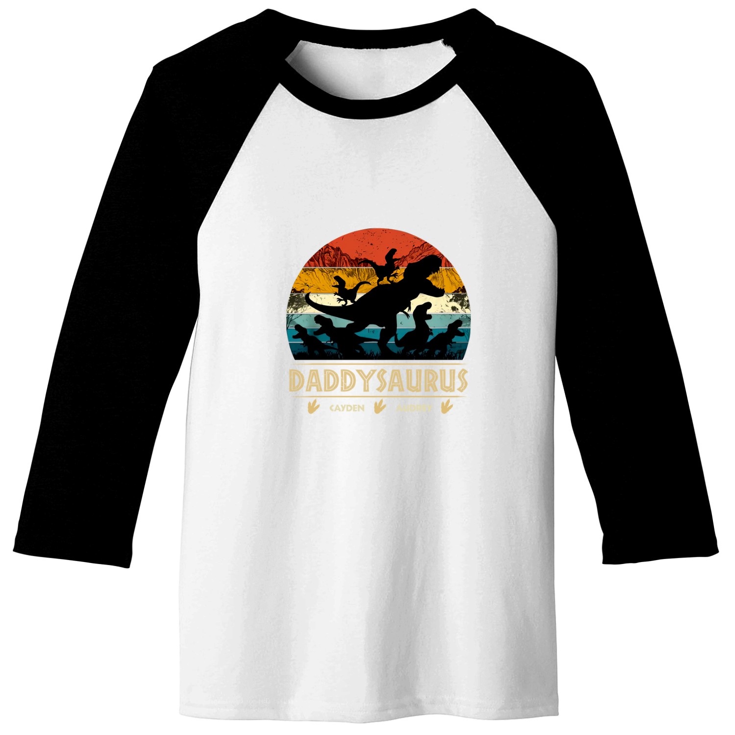 Discover Don't Mess With Daddysaurus - Family Personalized Custom Unisex Baseball Tees