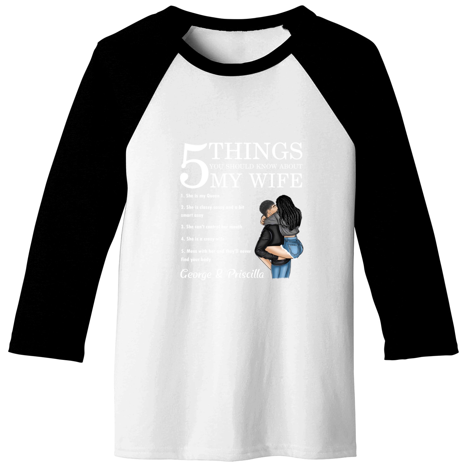 Discover 5 Things You Should Know About My Wife - Personalized Back Printed Baseball Tees