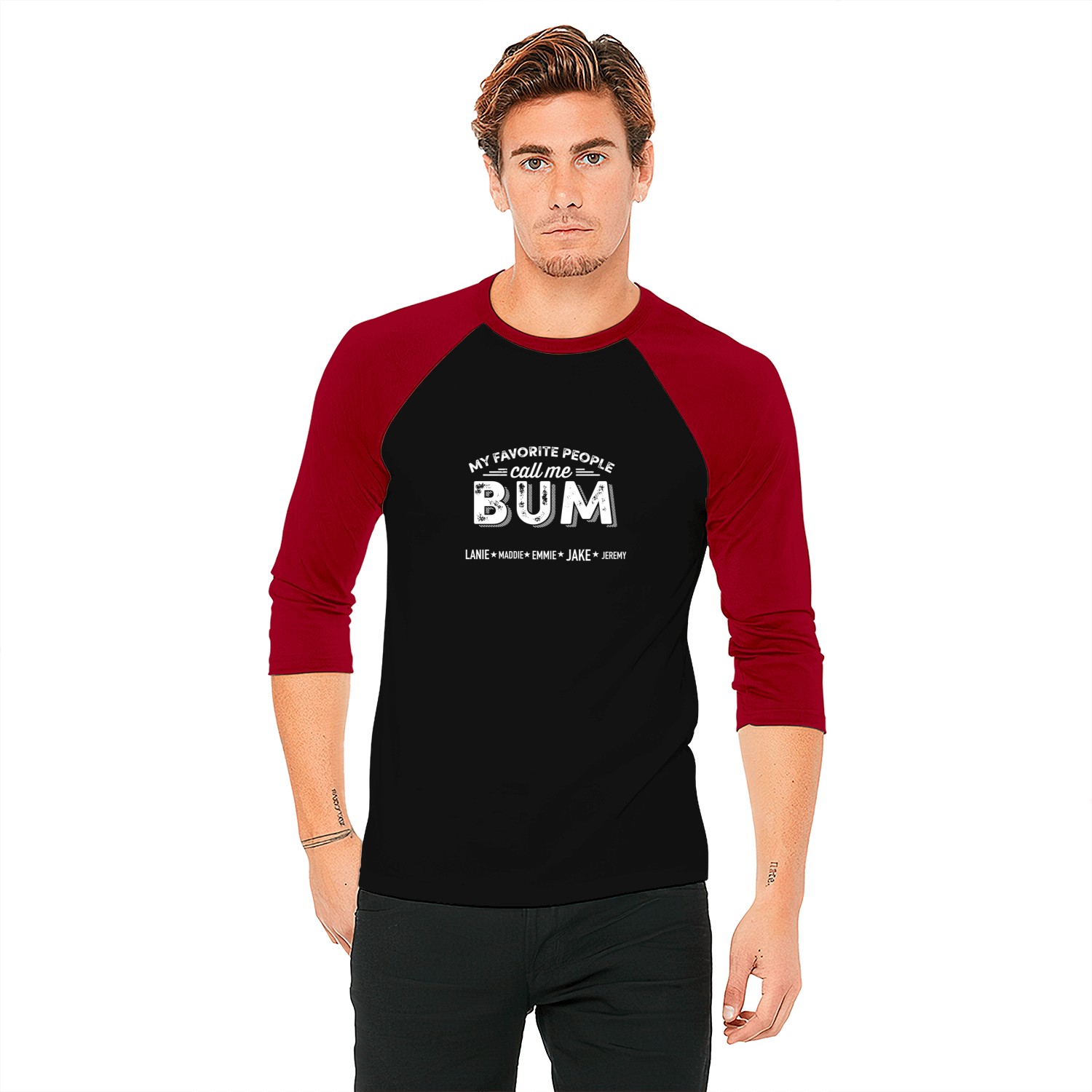 Family - My Favorite People Call Me - Personalized Unisex Baseball Tees