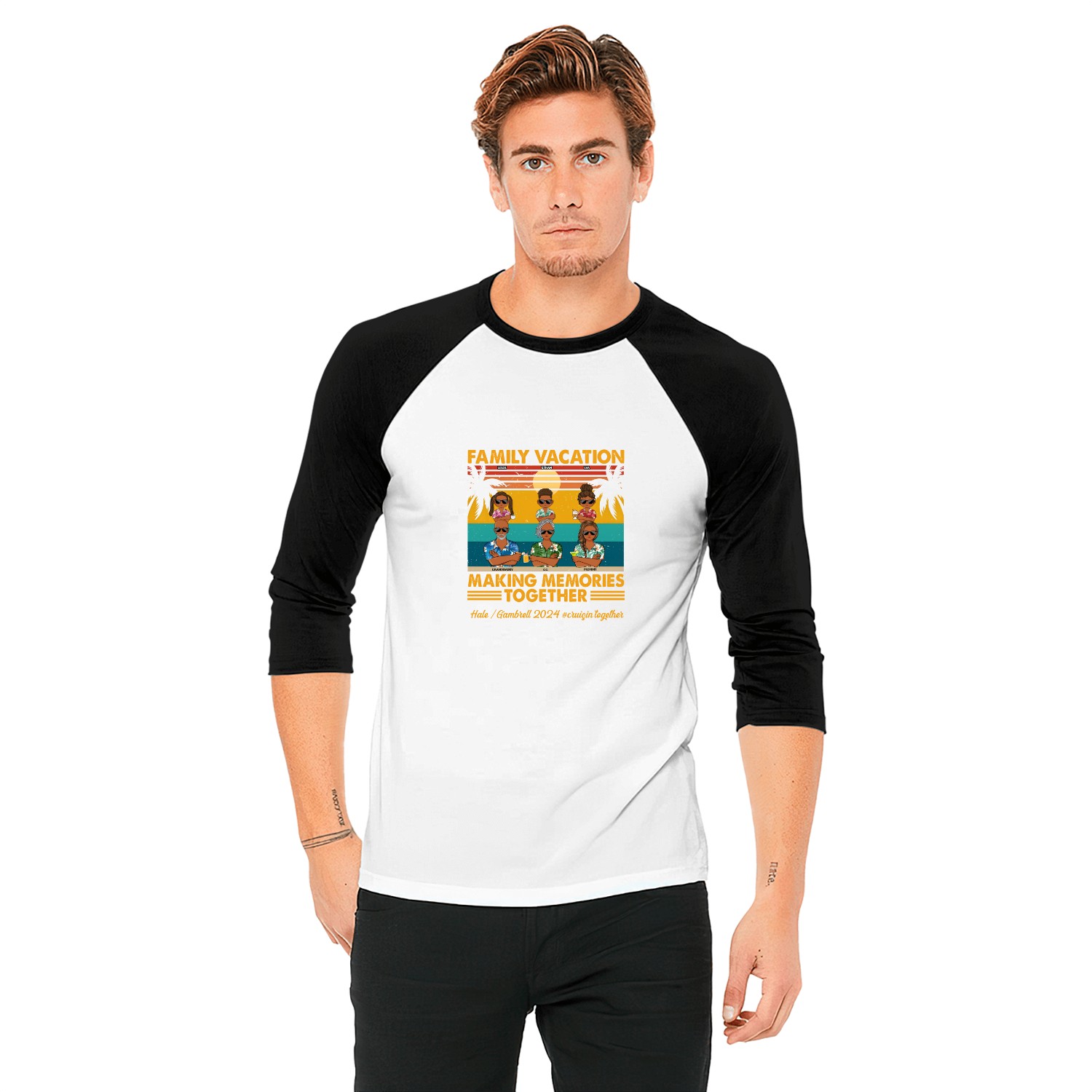 Family Vacation Making Memories Together Traveling Lover Personalized Custom Baseball Tees