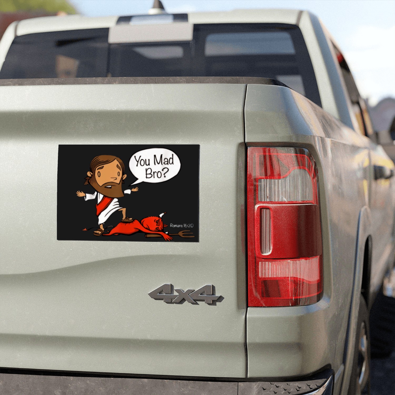 Funny Jesus You Mad Bro Car Magnets
