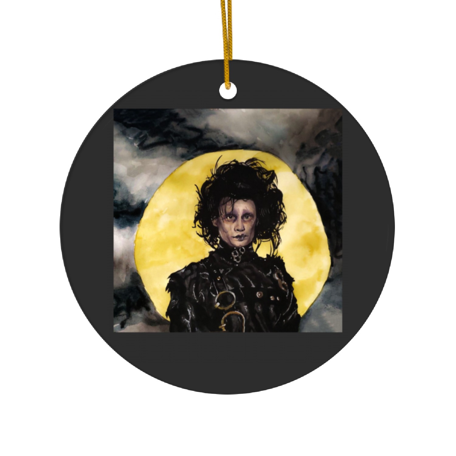 Edward Scissorhands Moon Painting Ceramic Ornaments