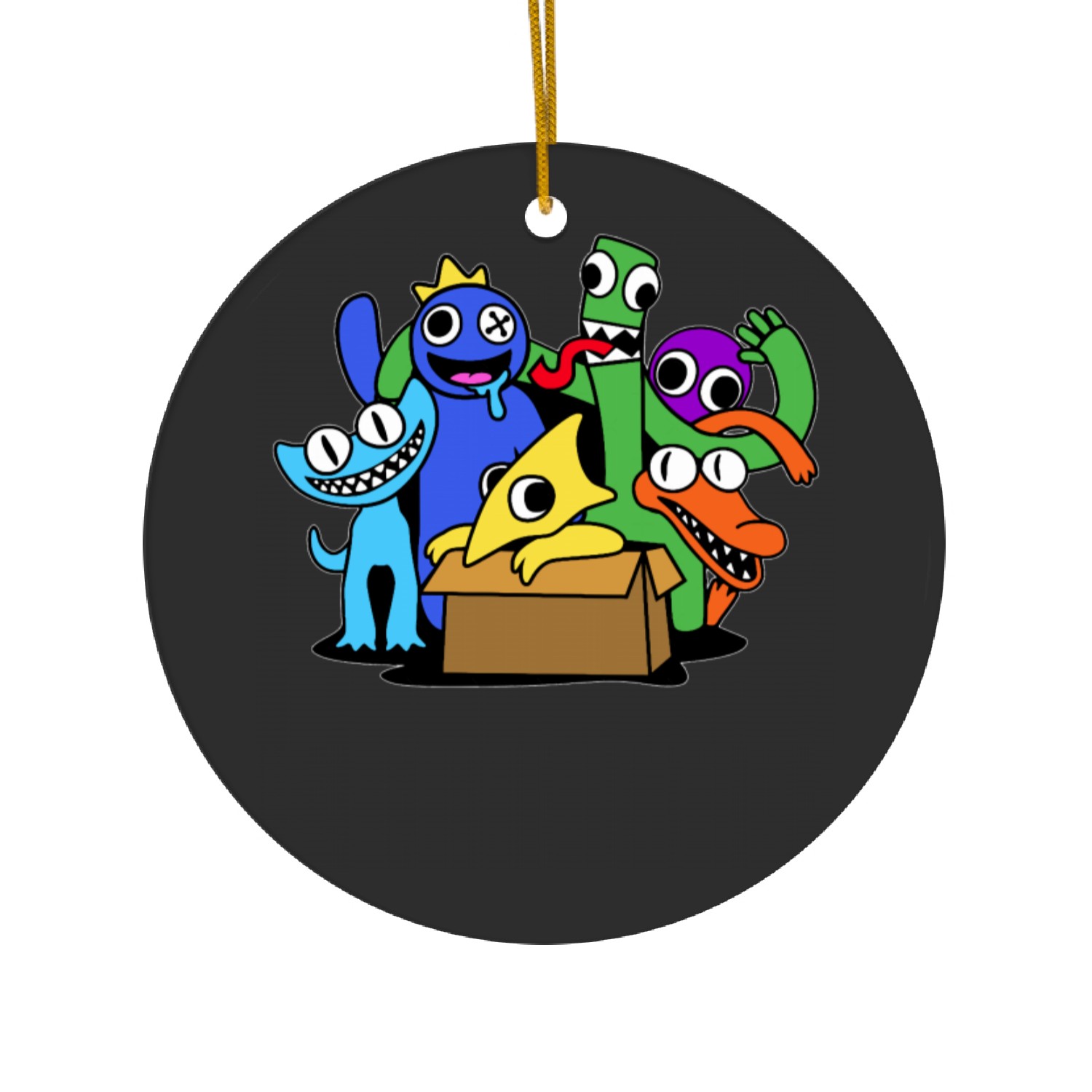 Rainbow Friends Chapter Two With Cyan And Yellow Classic Ceramic Ornaments Ceramic Ornaments