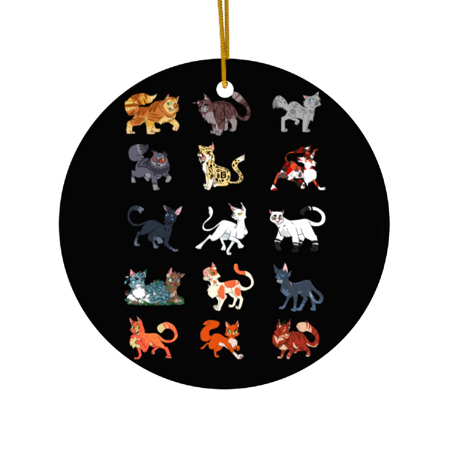 Warrior Cats Pattern 1 Ceramic Ornaments