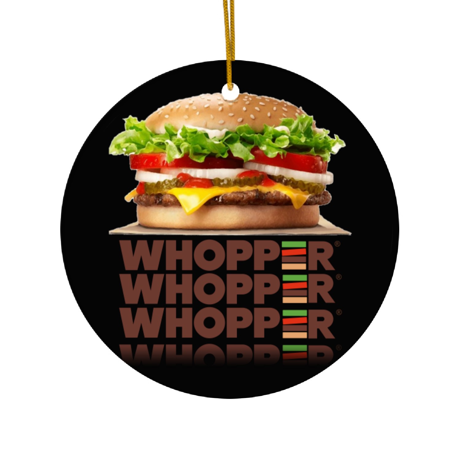 Whopper Inspired Ceramic Ornament