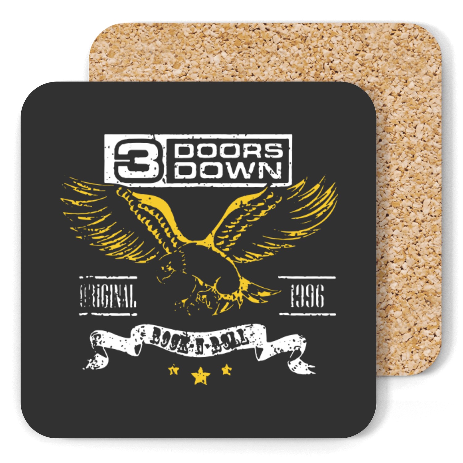 3 Doors Down Band Coasters, Away From The Sun Anniversary Tour 2023 Coasters