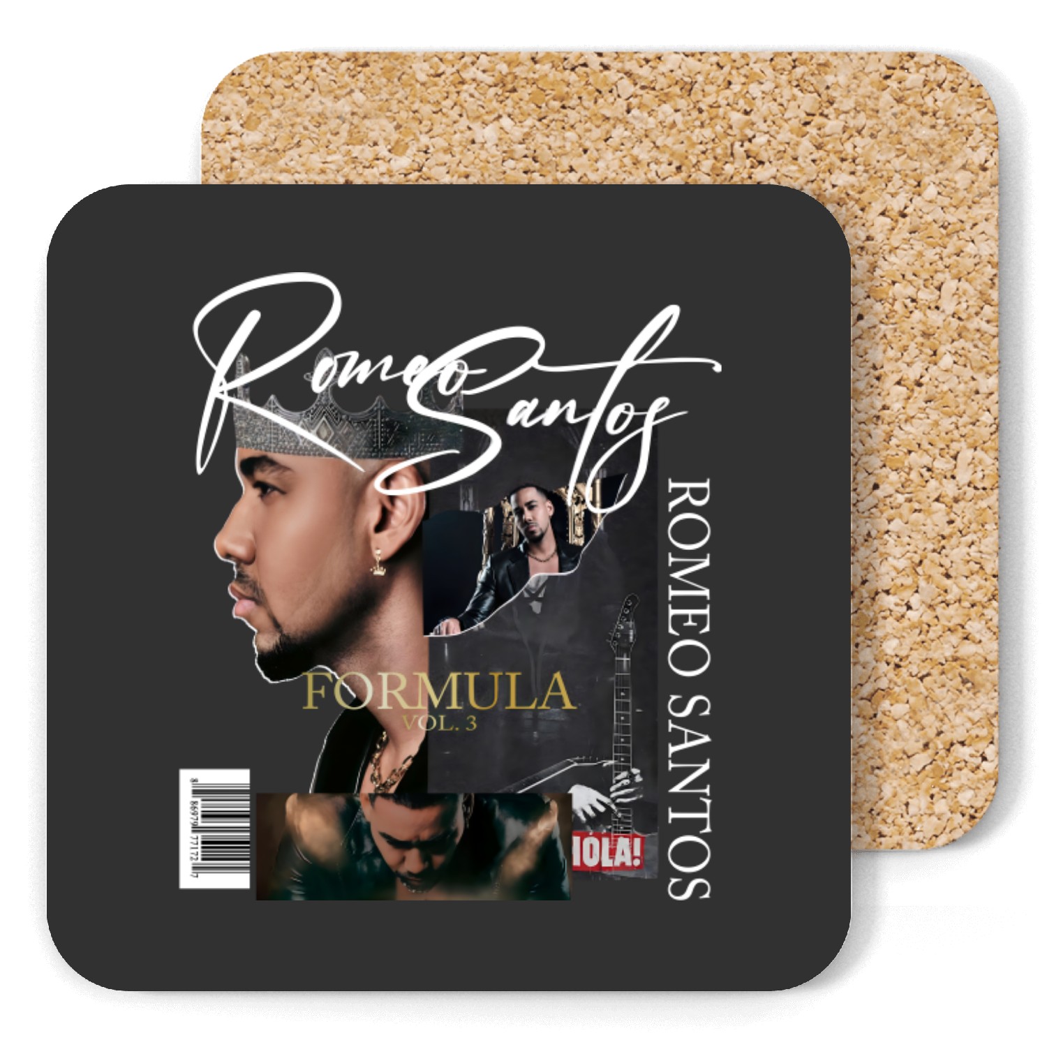 Romeo Santos Formula Vol.3 Album 90s Coasters, Collage Music Coasters