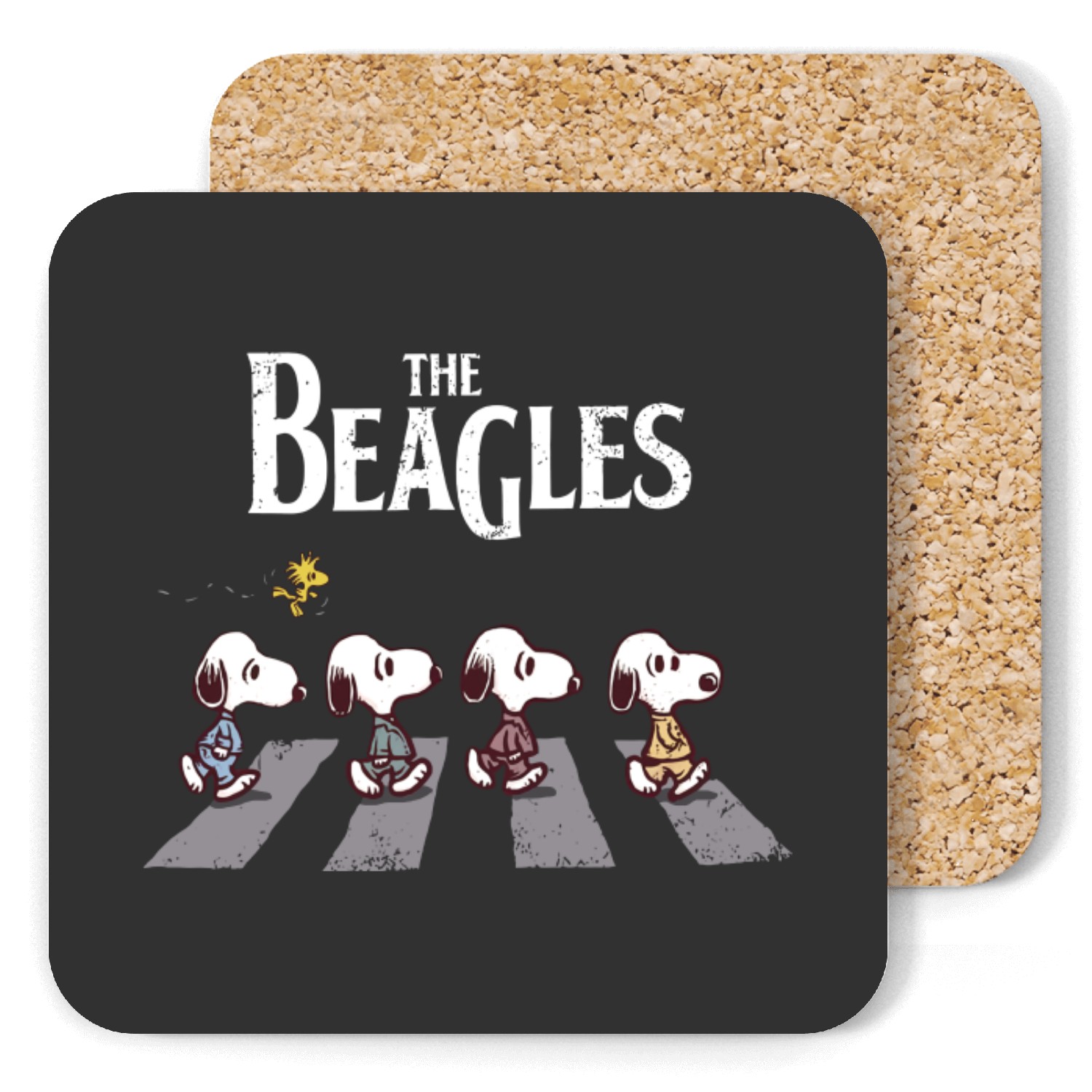 Snoopy Coasters, The Beagles, Abbey Road Inspired Coasters, Fall Dogs Coasters