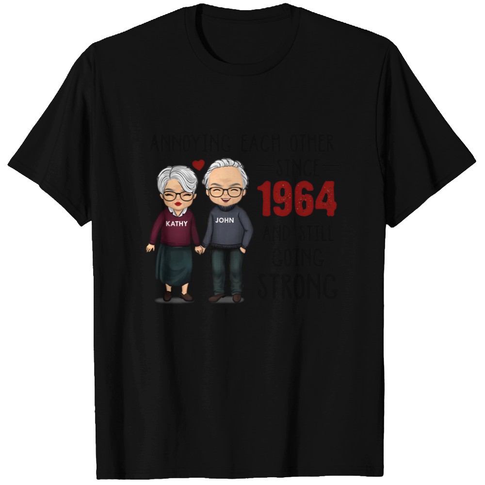 Discover Annoying Each Other, Still Going Strong - Personalized Unisex Custom T-Shirts - Gift For Couple, Husband Wife, Anniversary, Engagement, Wedding, Marriage Gift