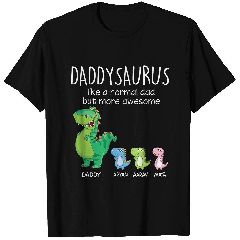 Discover Grandpasaurus And Kids Personalized Custom T-Shirts
