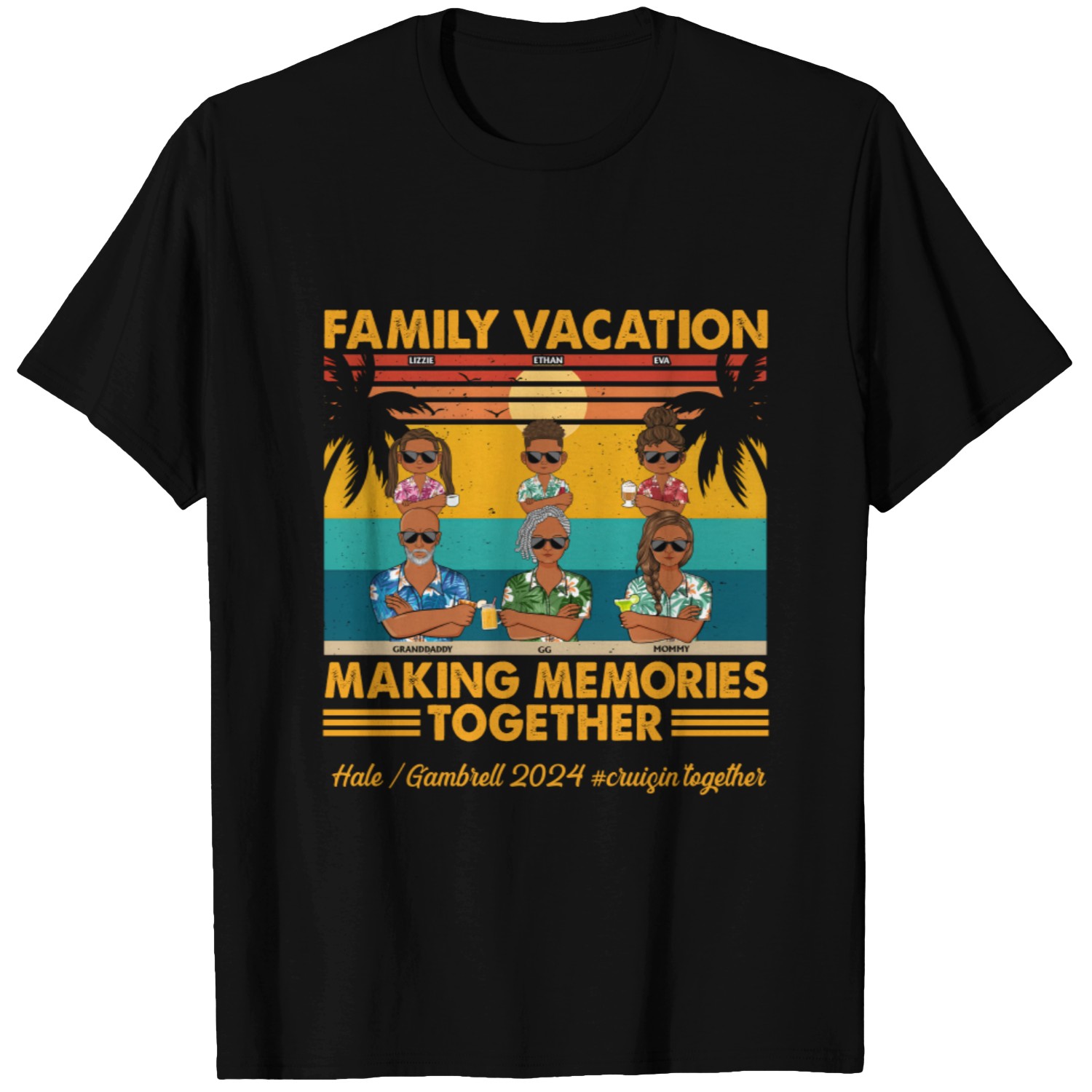 Discover Family Vacation Making Memories Together Traveling Lover Personalized Custom Custom T-Shirts