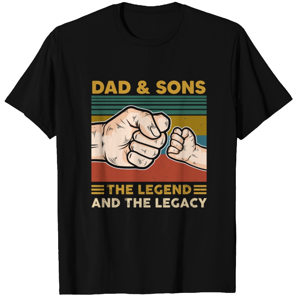 Discover Dad Son Legend Legacy Personalized Custom T-Shirts