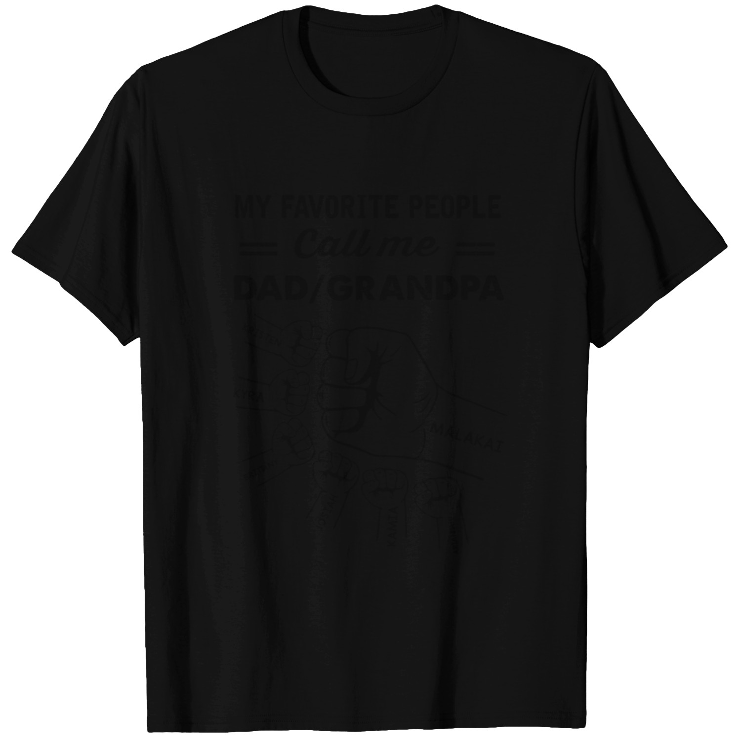 Discover Favorite People Call Me Grandpa Fist Bump Personalized Custom T-Shirts