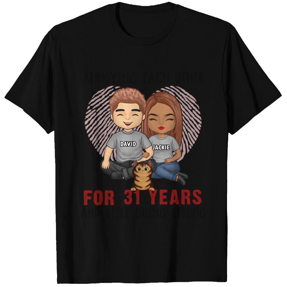 Discover Annoying Each Other Still Going Strong - Anniversary Gifts, Gift For Couples, Husband Wife - Personalized Unisex Custom T-Shirts, Custom T-Shirts