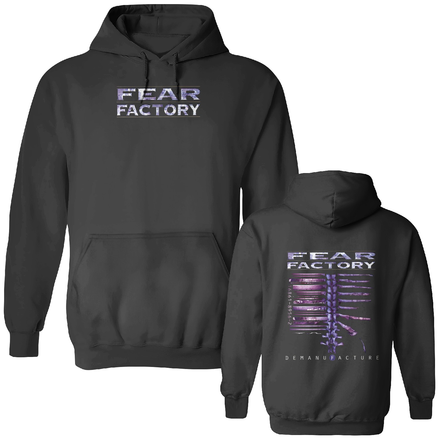 New Dtg Printed Hoodie Fear Factory - Demanufacture