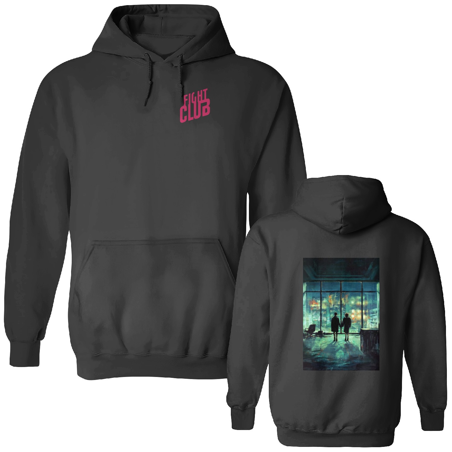 Fight Club Movie Final Scene Design Two Side Printed Long Sleeve Hoodie