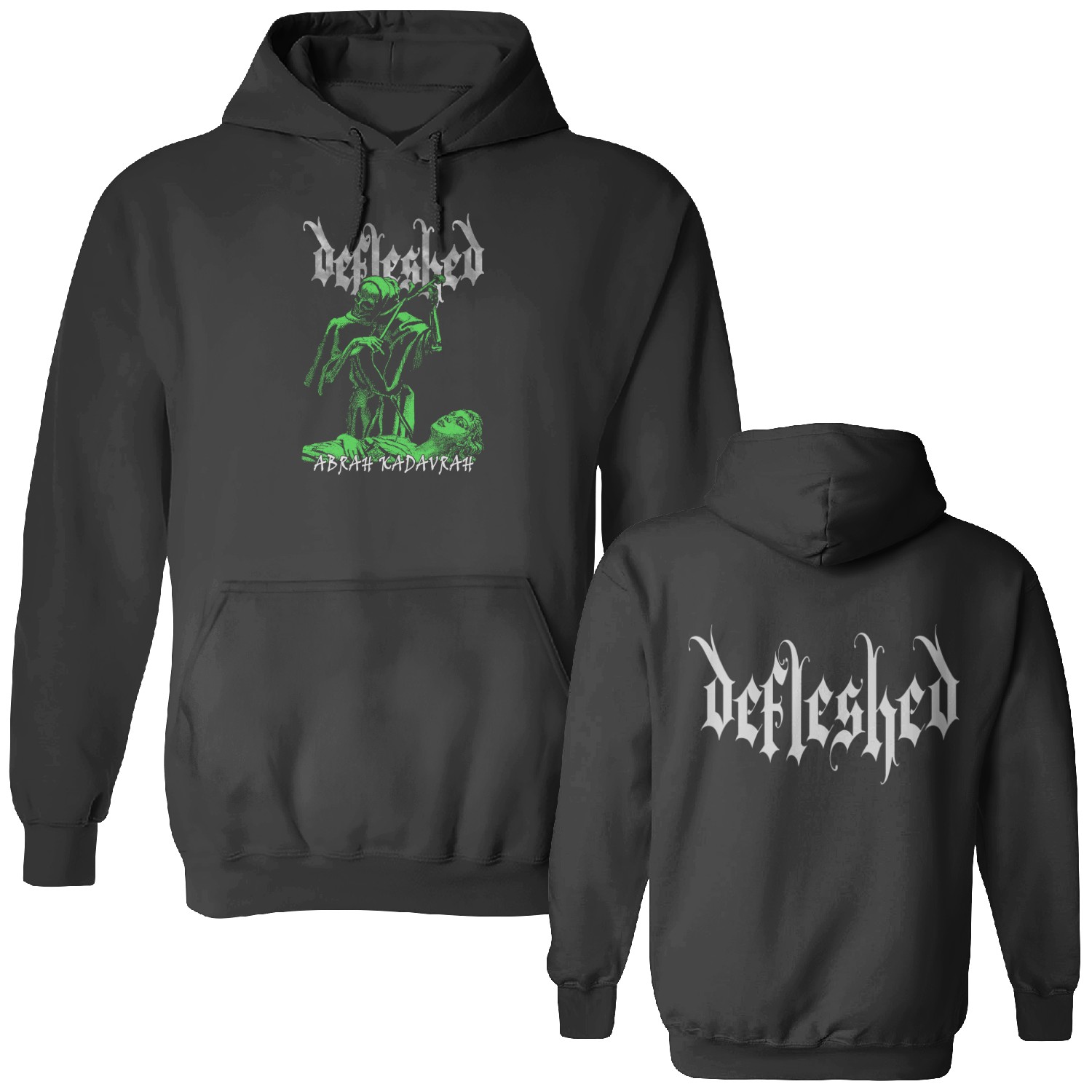 New Dtg Printed Hoodie Defleshed - Abrah Kadavrah
