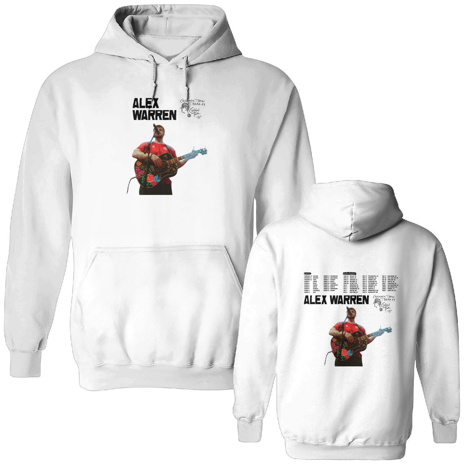 Alex Warren  Than Therapy Tour 2025 Hoodies