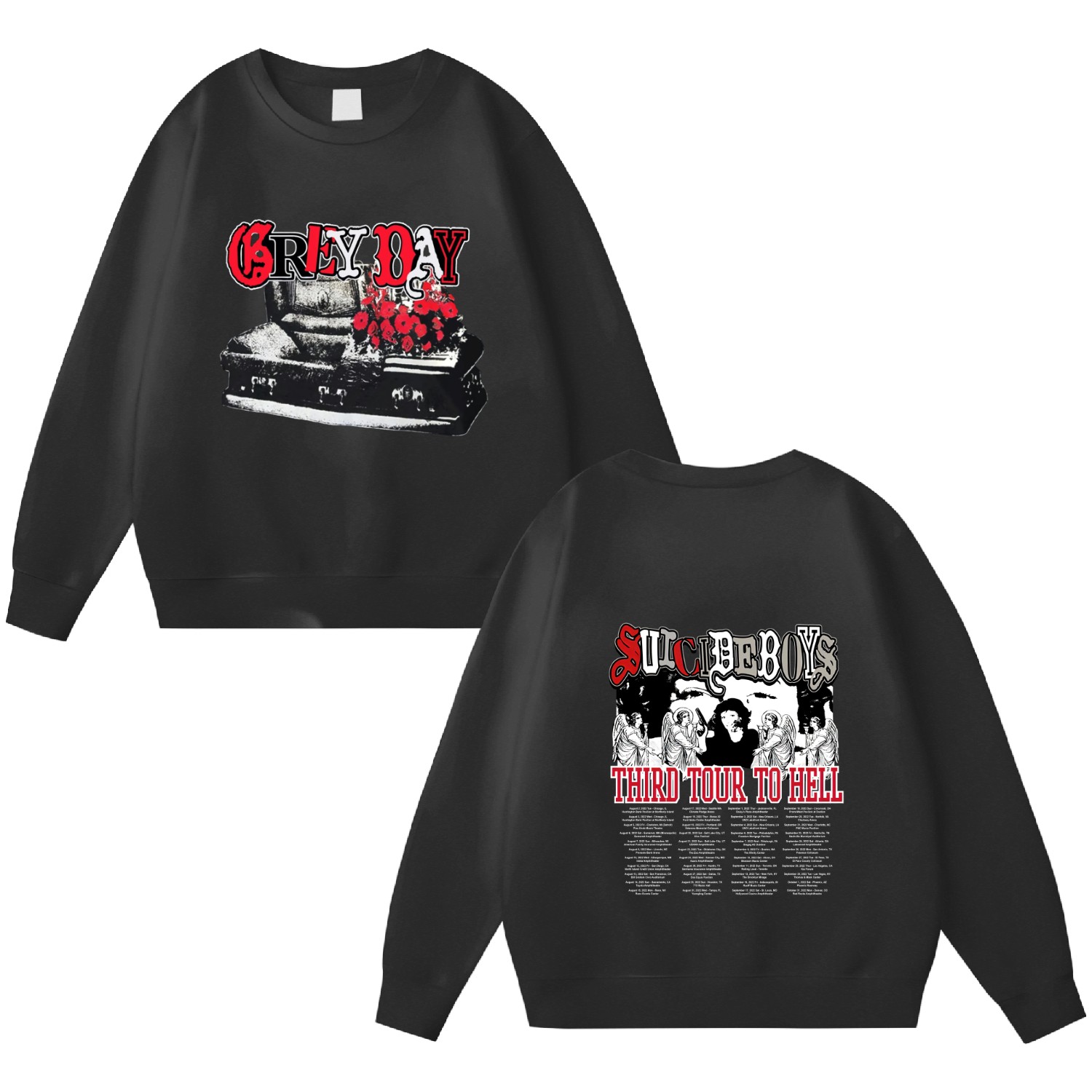 Grey Day 2022 Tour Merch, Suicideboys Grey Day 2022 Tour Sweatshirt