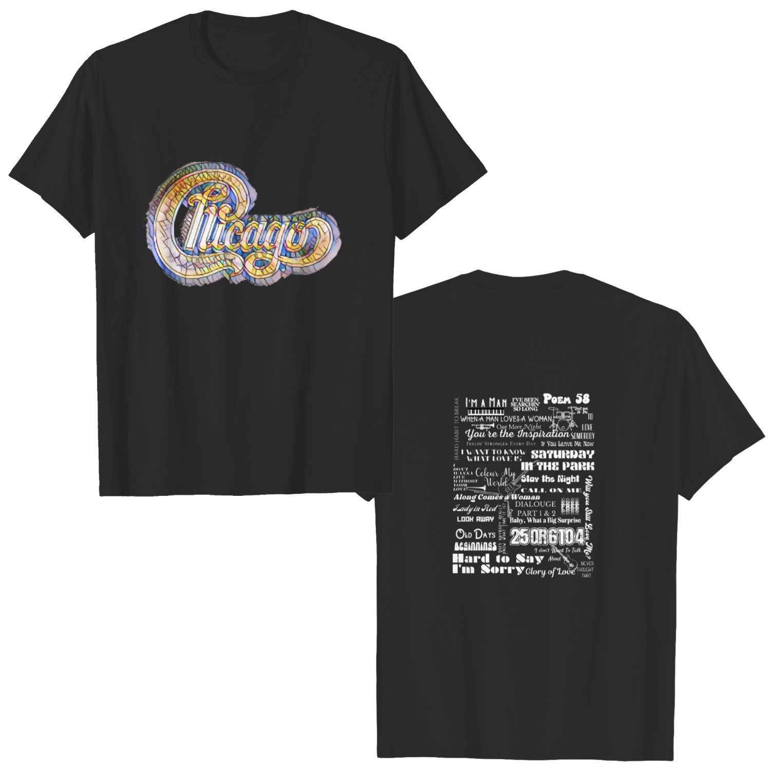 Chicago Album Cover Concert Tracklist Shirt