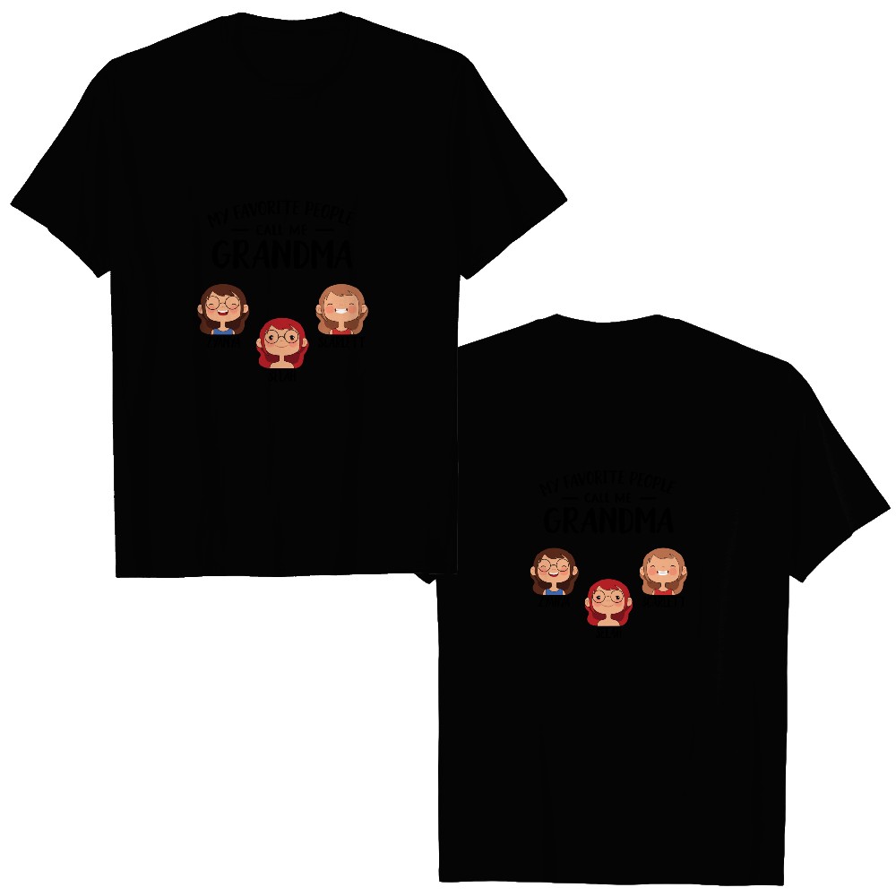 Discover Favorite People Call Me Dad Grandpa Cute Kid Personalized Double Sided T-Shirts