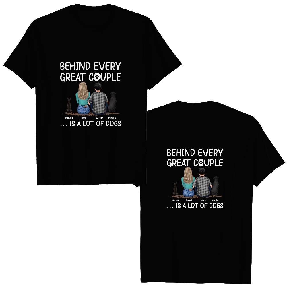 Discover Behind Us - Dog Personalized Custom Unisex Double Sided T-Shirts