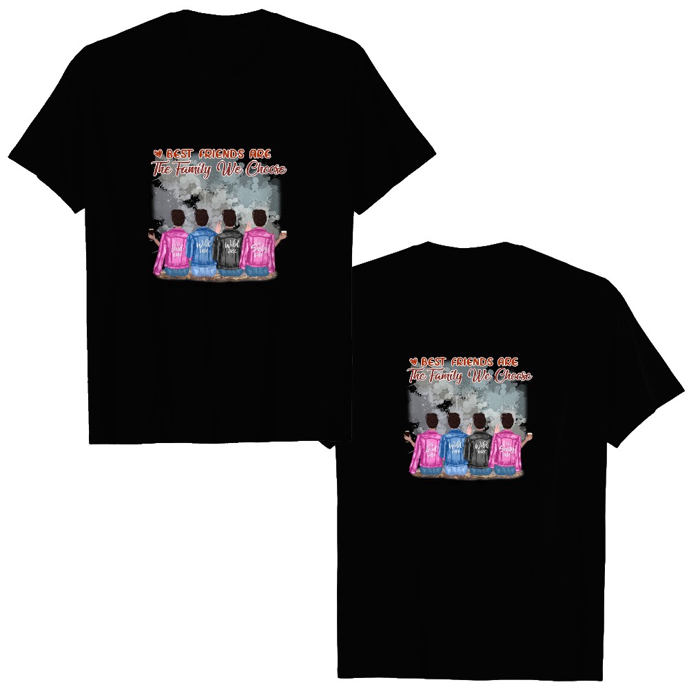 Discover Best Friends - Best Friends Are The Family We Choose - Personalized Unisex Double Sided T-Shirts