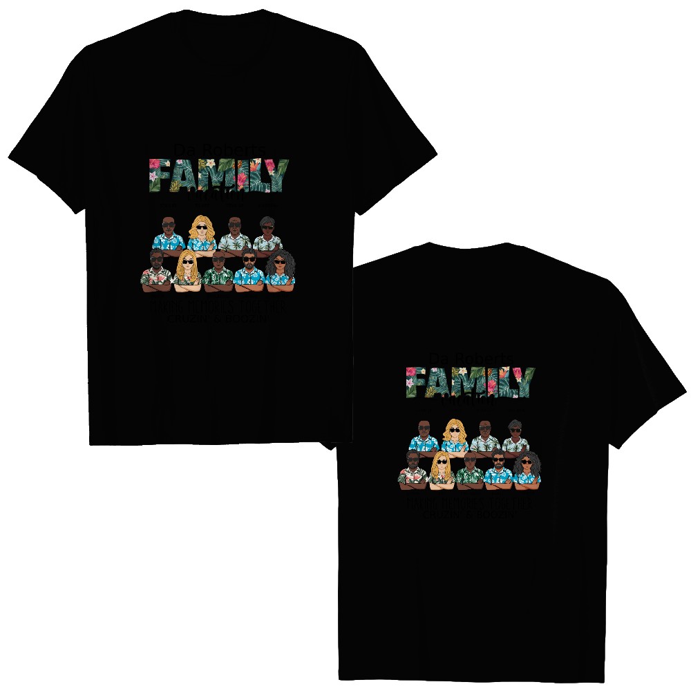 Discover Family Vacation Making Memories Together - Personalized Double Sided T-Shirts