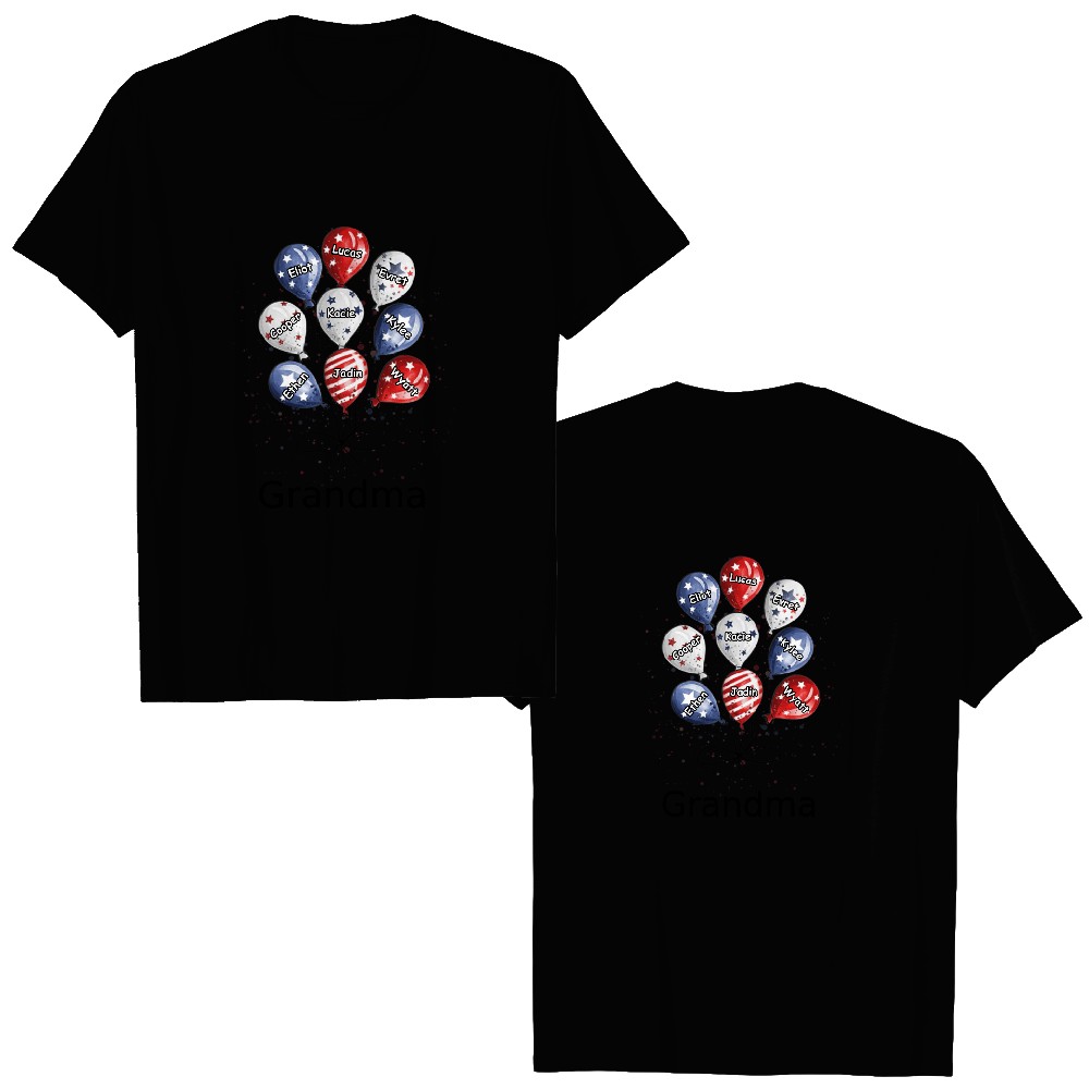 Discover Granny Is My Bestie - Personalized Double Sided T-Shirts - Independence Day, 4th Of July, Birthday Gift For Grandma
