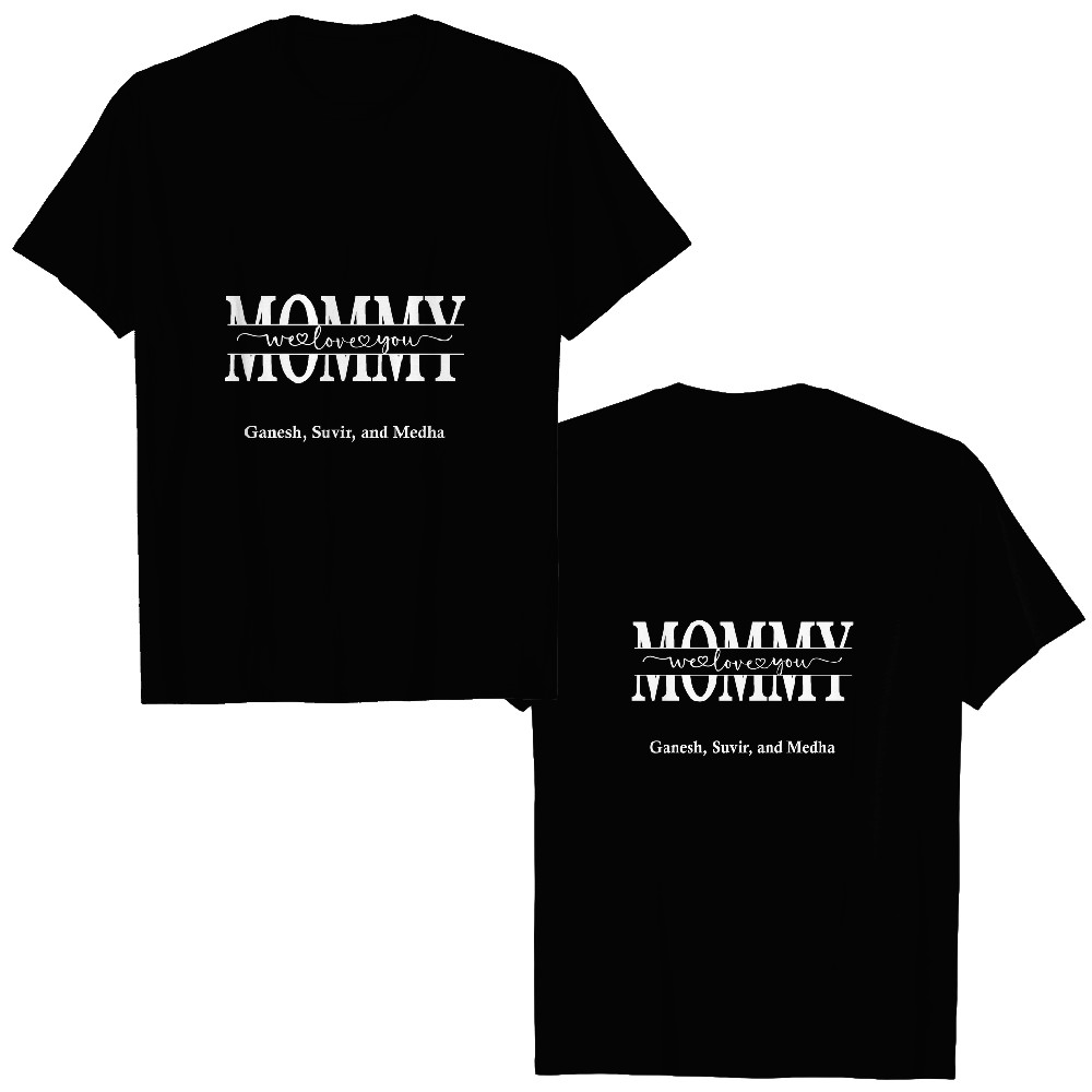Discover Mom We Love You - Personalized Flower Shadow Box Double Sided T-Shirts