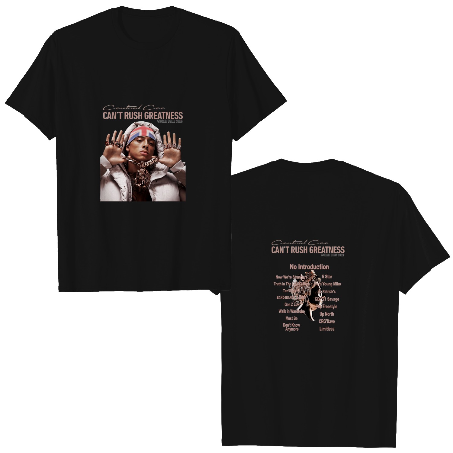 Central Cee Can’t Rush Greatness World Tour 2025 Shirt