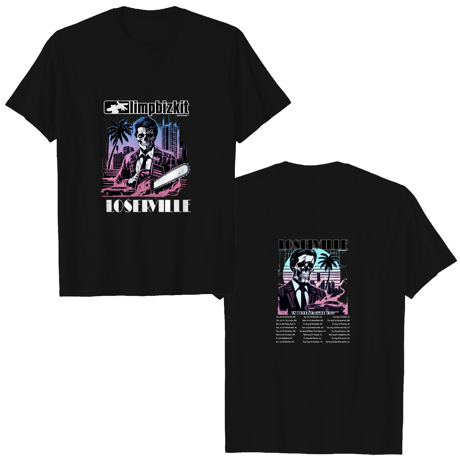 Rare !!! Limp Bizkit Loserville 2024 Merch Tour T-shirt