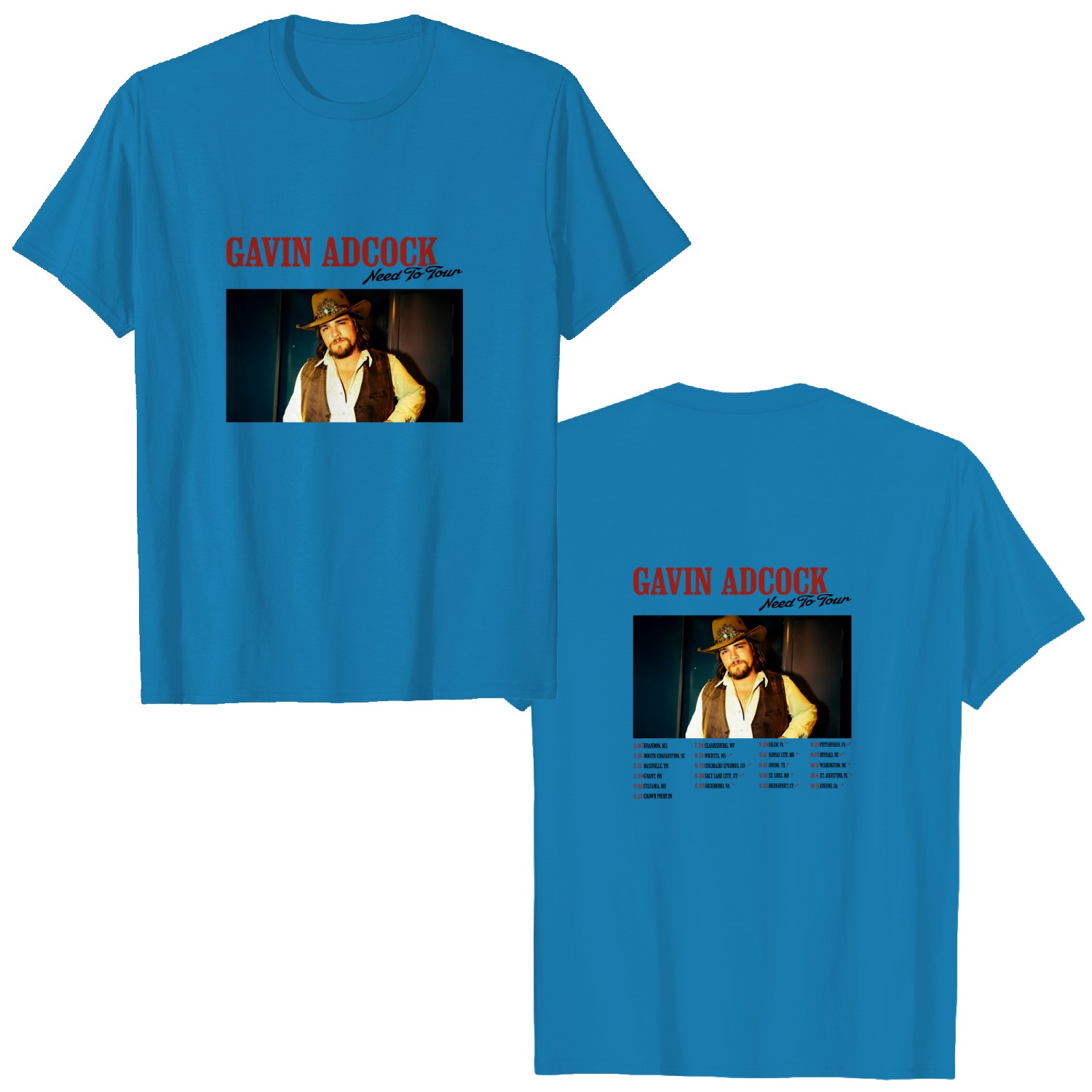 Gavin Adcock Need To Tour 2025 T-shirt– Unisex Cotton Music Concert Tee