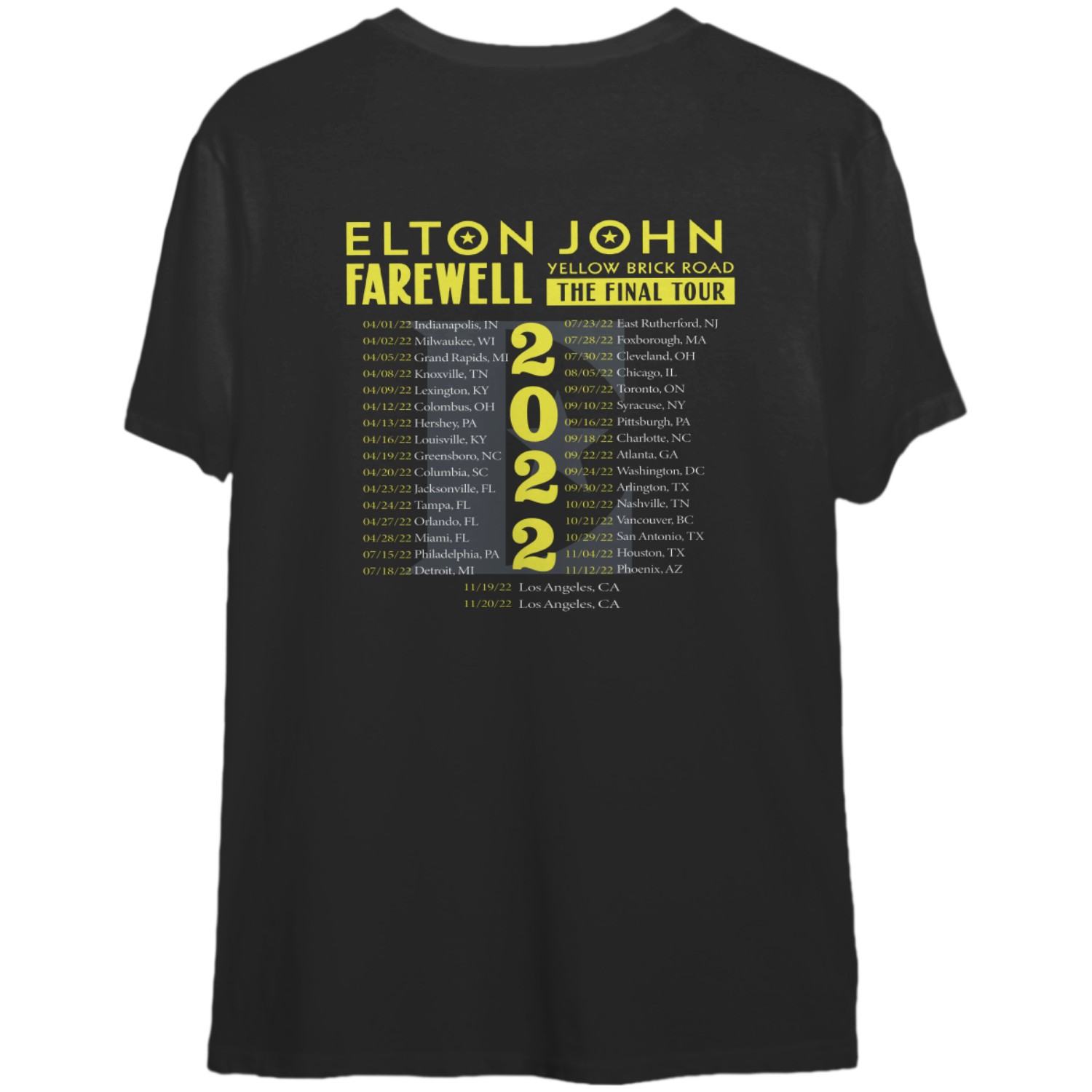 Elton John Goodbye Yellow Brick Road Tee Shirt - Style Your Life