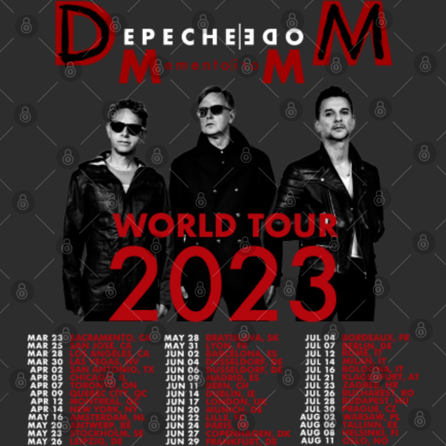 Depeche Mode Memento Mori Tour 2023depeche Mode Leather Tote 