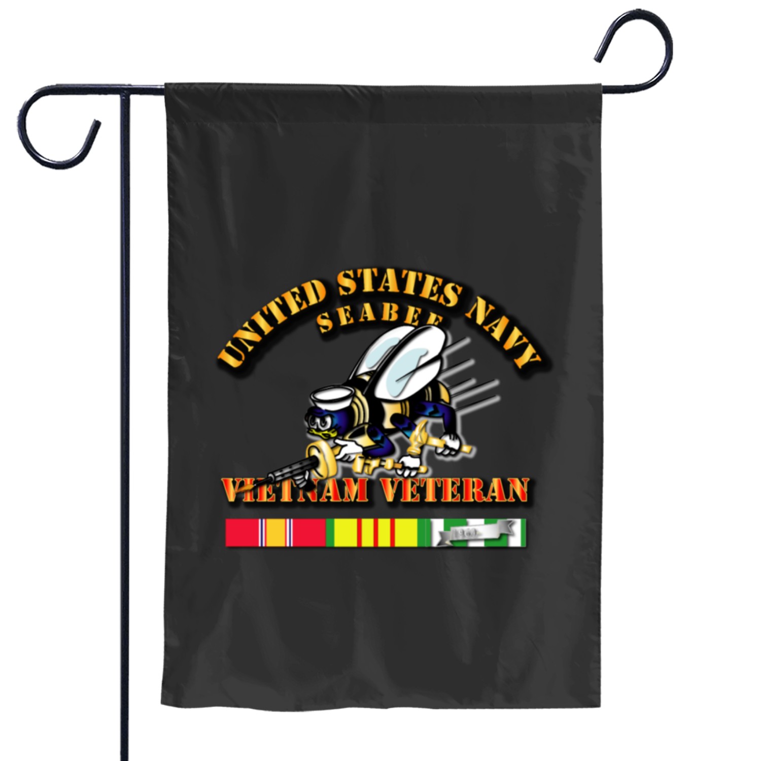 Navy Seabee Vietnam Veteran V2 Garden Flags