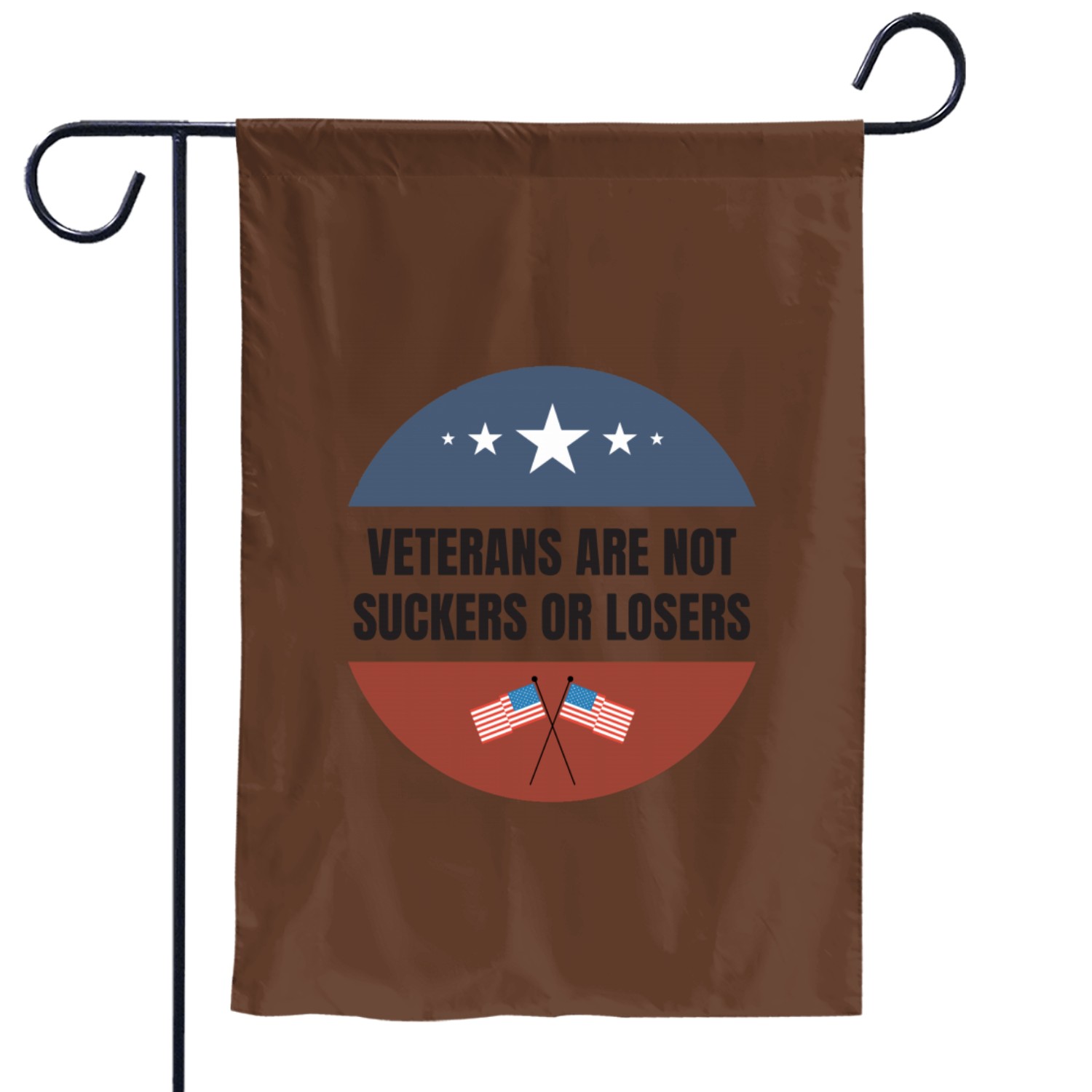 Veterans Are Not Suckers Or Losers Black Us Flag Garden Flags